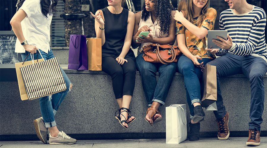 Shopping spree with friends